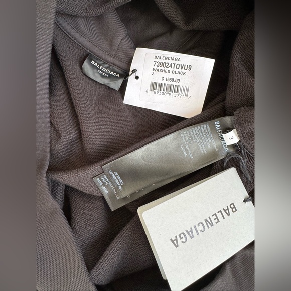 NEW🔥BALENCIAGA Gender Inclusive Beaded Back BB Logo Oversized Hoodie🔥 - Picture 10 of 10